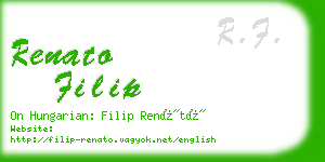 renato filip business card